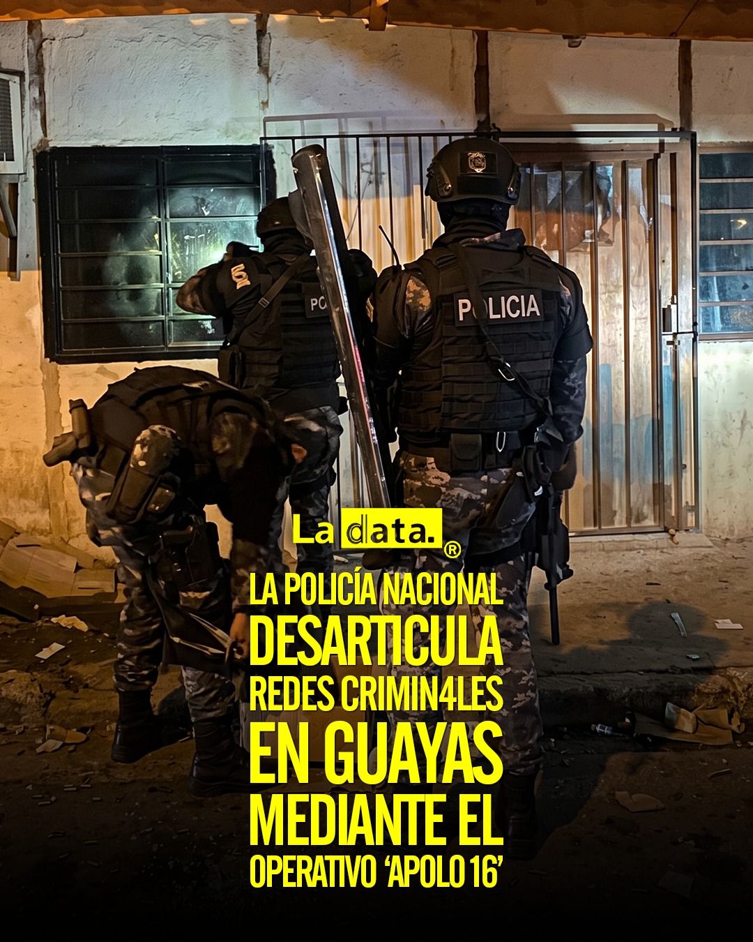 La Policía Nacional desarticula redes crimin4les en Guayas mediante el operativo ‘Apolo 16’