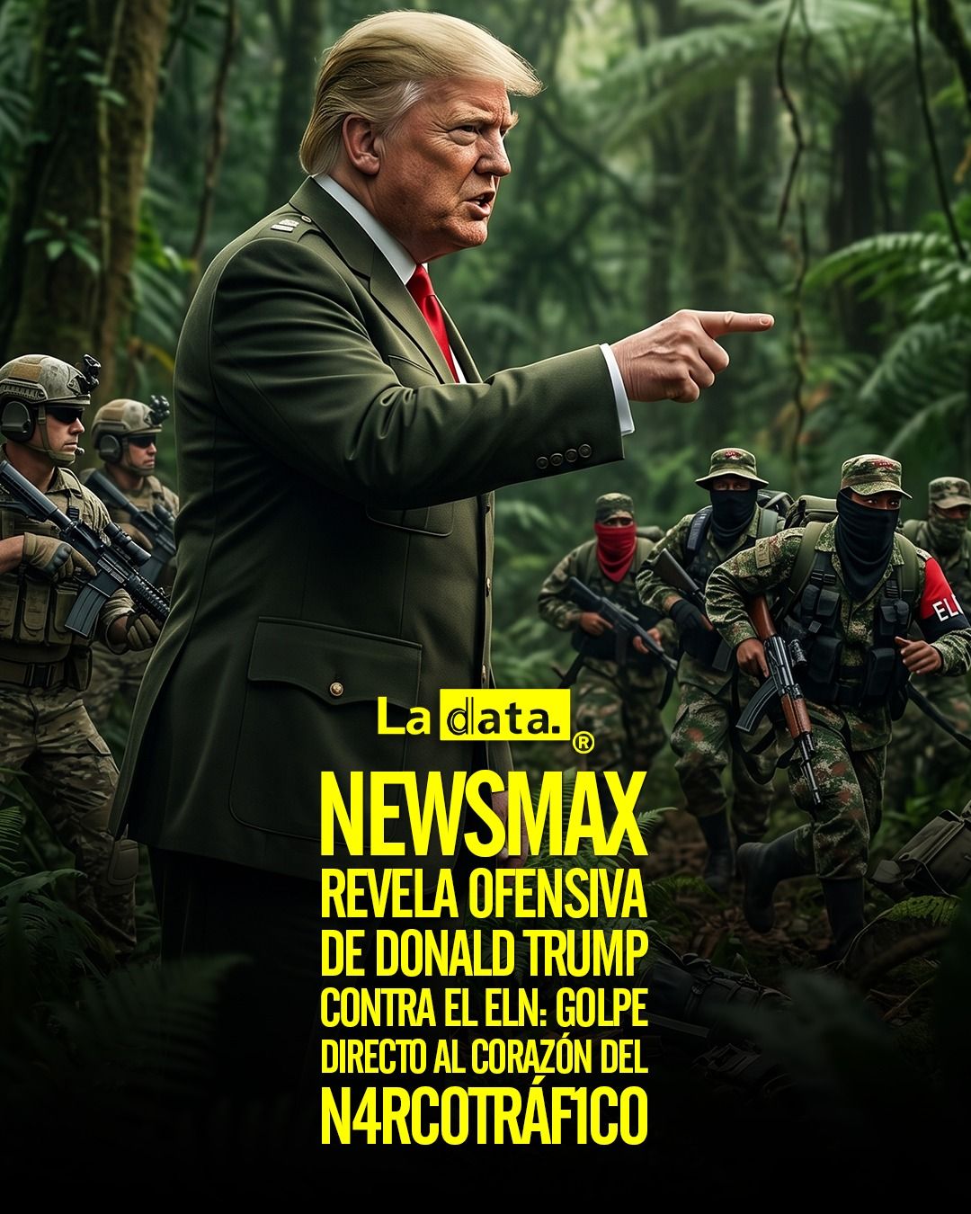 Newsmax revela ofensiva de Donald Trump contra el ELN: golpe directo al corazón del n4rcotráf1co