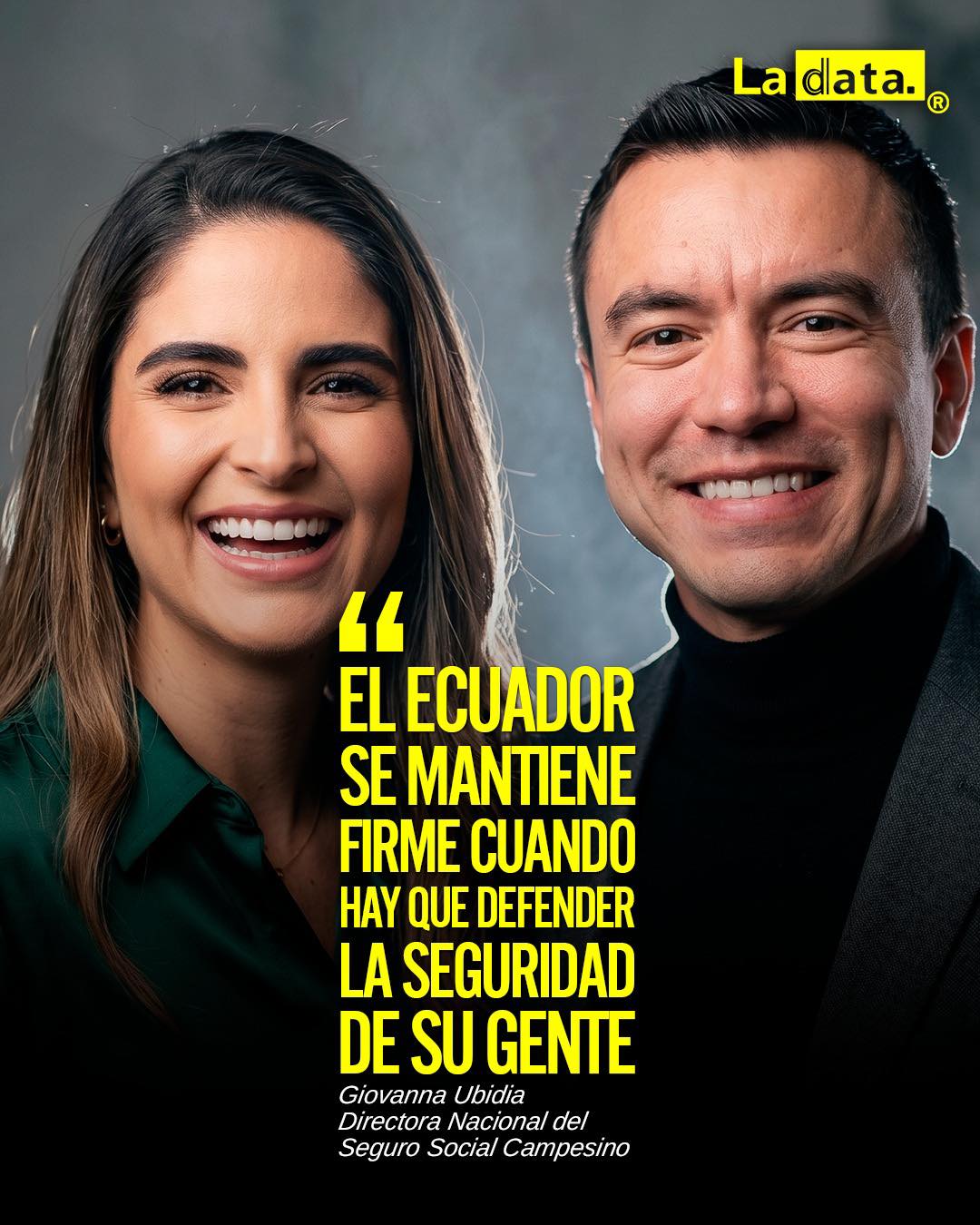 @ladataec  #ladata #TendenciaPolítica #GiovannaUbidia #DanielNoboa