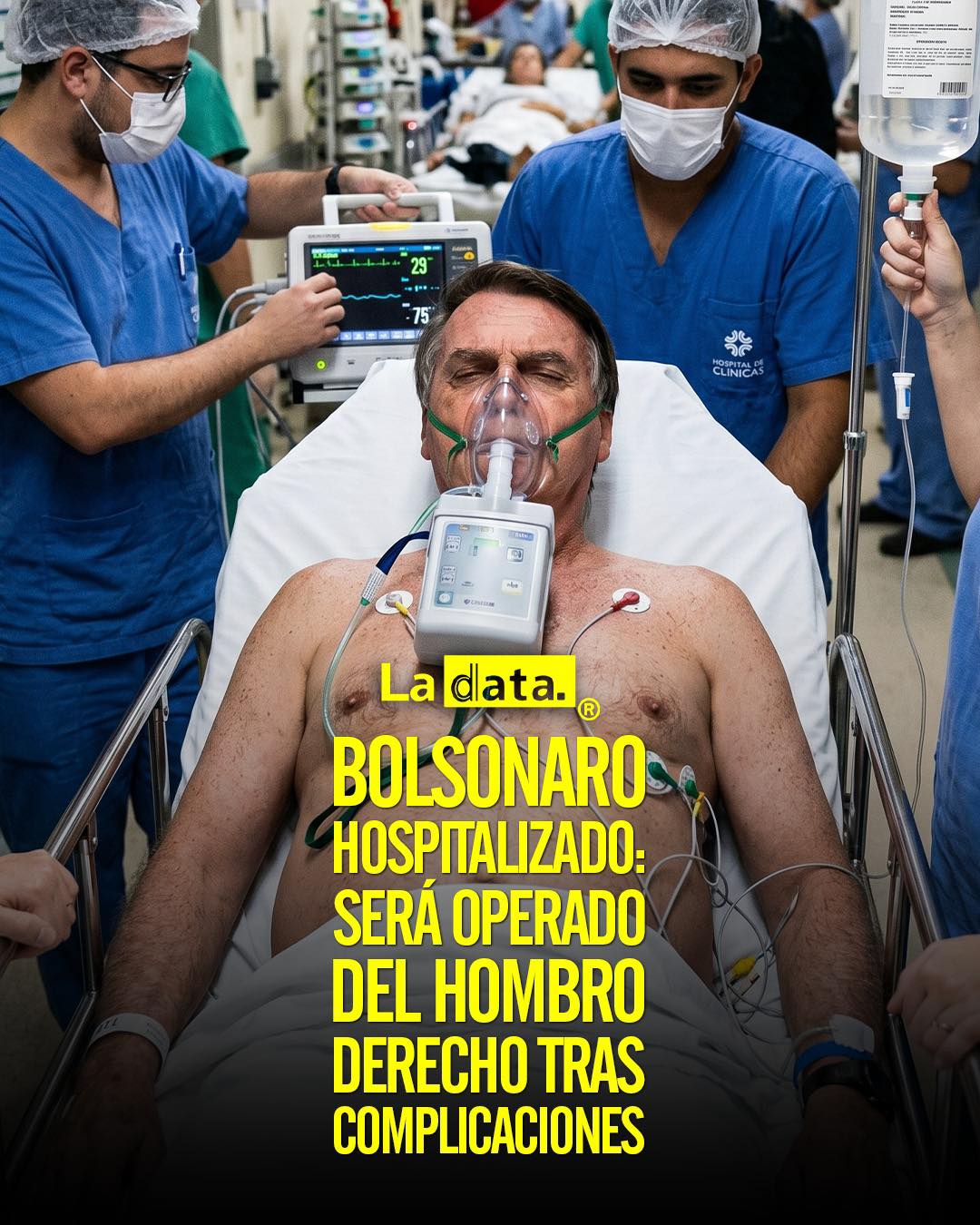 #Tendencia Bolsonaro hospitalizado: será operado del hombro derecho tras complicaciones El expresidente de Brasil, Jair Bolso