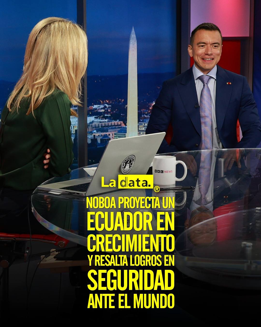 Noboa proyecta un Ecuador en crecimiento y resalta logros en seguridad ante el mundo.