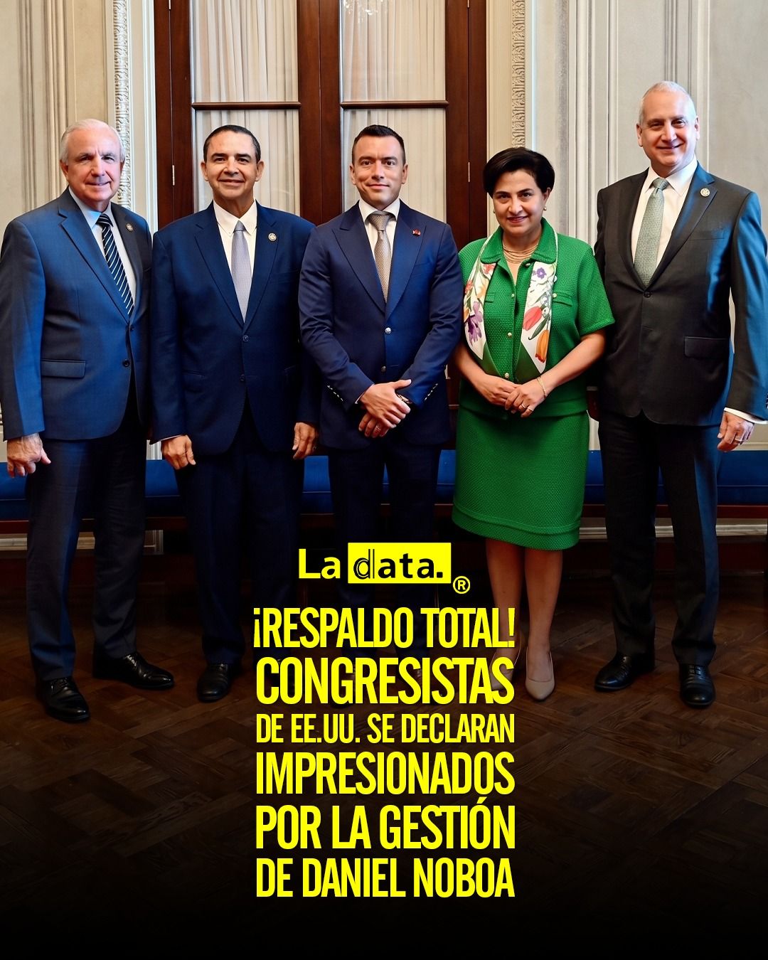 ​¡Respaldo total! Congresistas de EE. UU. se declaran impresionados por la gestión de Daniel Noboa.