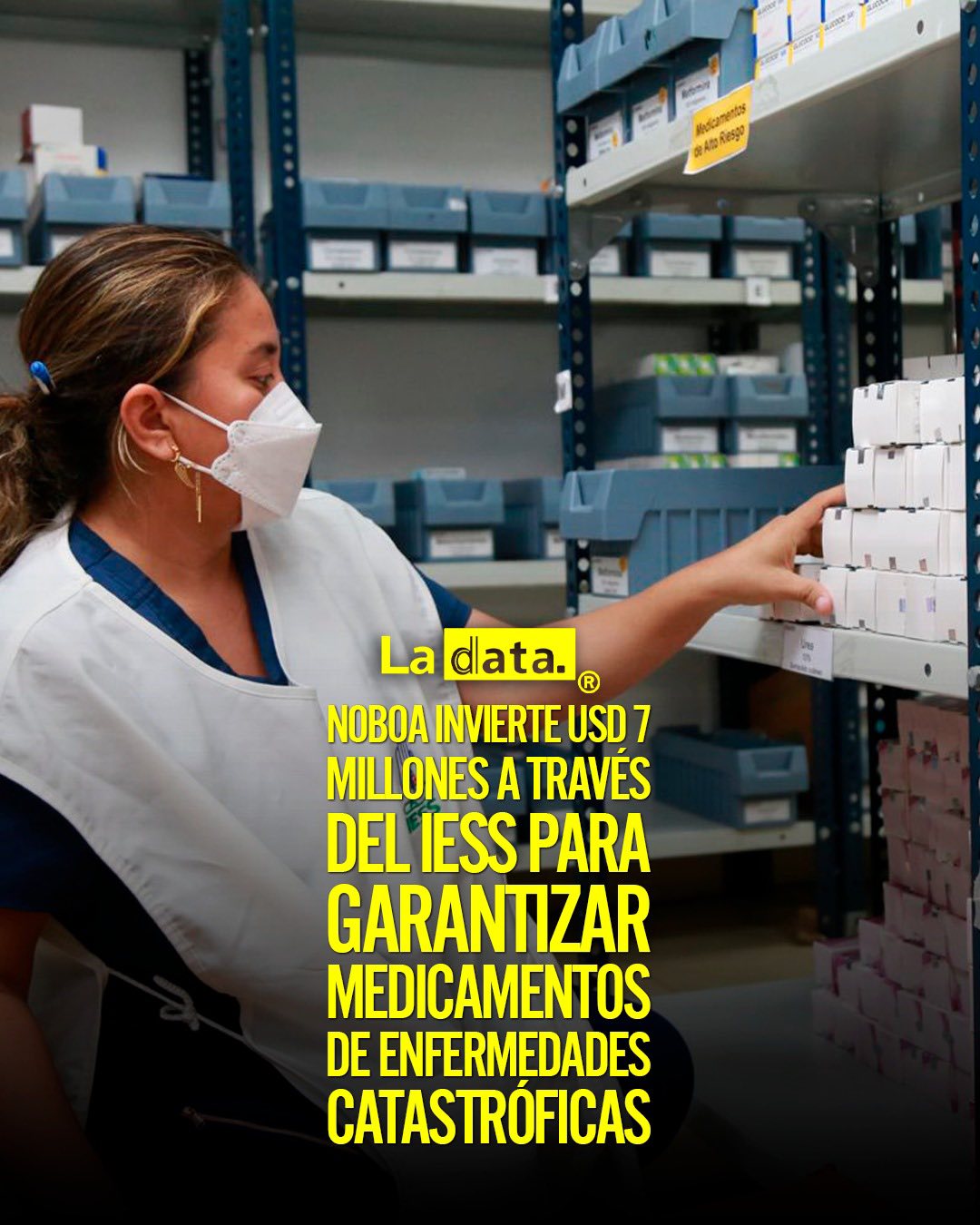 Noboa invierte USD 7 millones a través del IESS para garantizar medicamentos de enfermedades catastróficas.