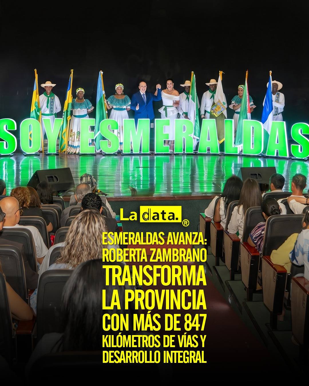 Esmeraldas avanza: Roberta Zambrano transforma la provincia con más de 847 kilómetros de vías y desarrollo integral.