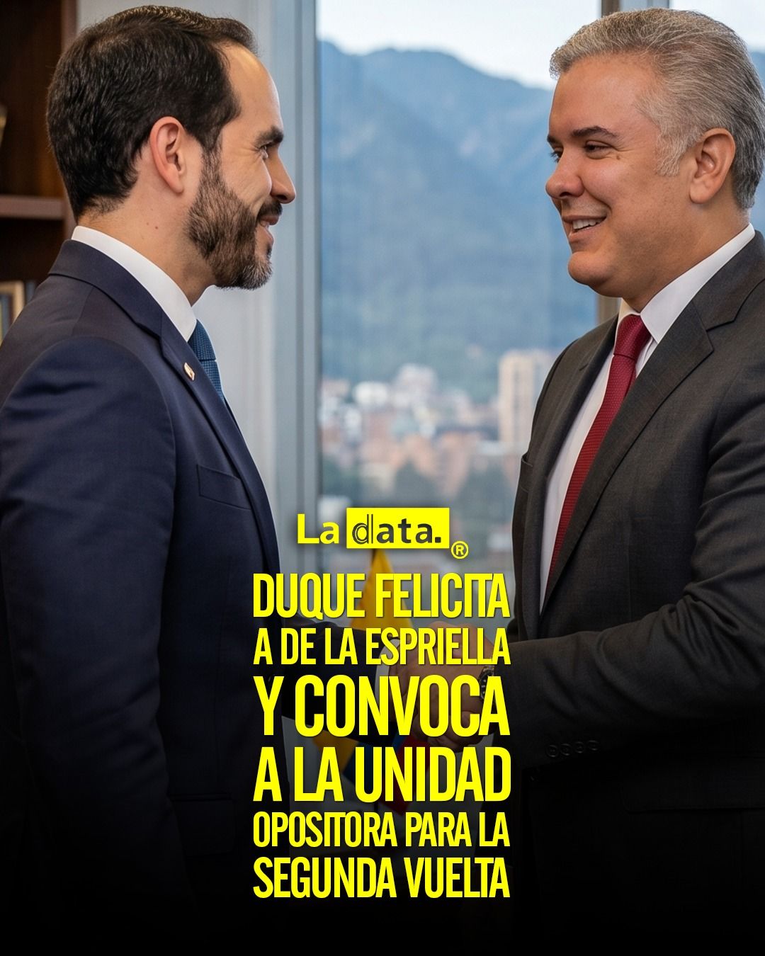 uque felicita a De la Espriella y convoca a la unidad opositora para la segunda vuelta @ladataec👈 #LaData #TendenciaPolítica