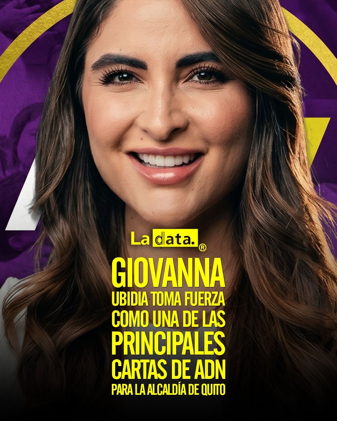 Giovanna Ubidia toma fuerza como una de las principales cartas de ADN para la Alcaldía de Quito
