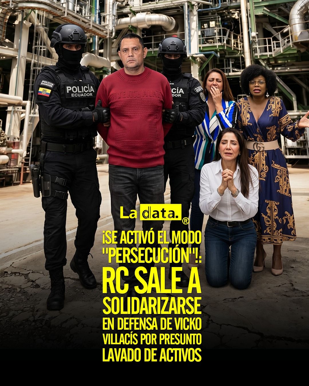 ¡Se activó el modo "persecución"!: RC sale a solidarizarse en defensa de Vicko Villacís por presunto lavado de activos.