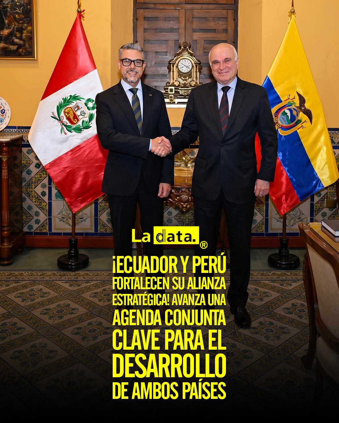 ¡Ecuador y Perú fortalecen su alianza estratégica! Avanza una agenda conjunta clave para el desarrollo de ambos países