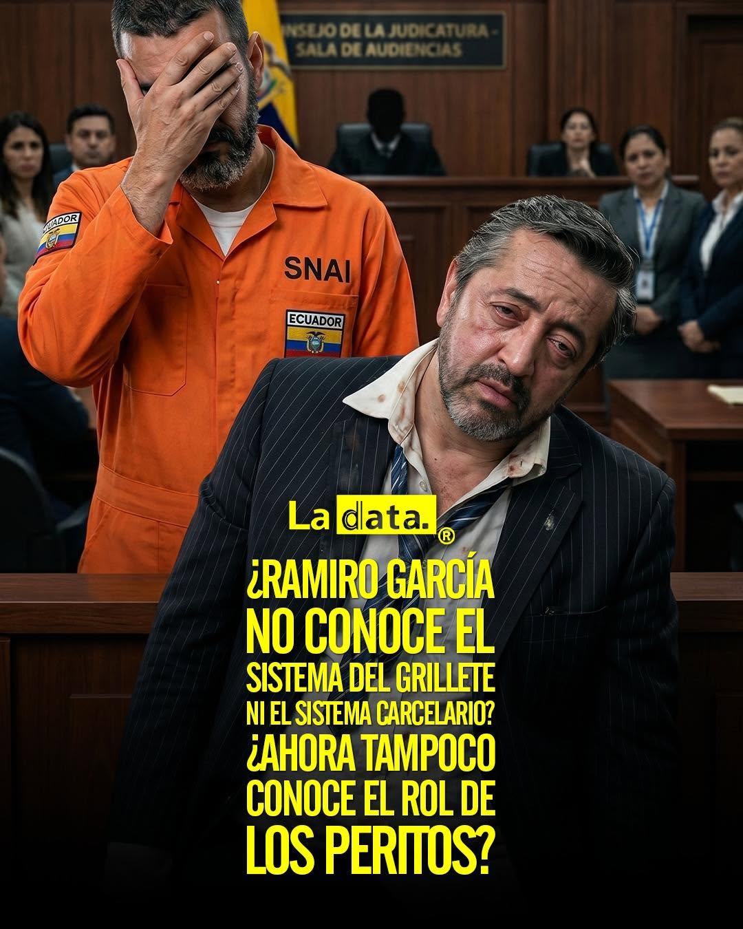 ¿Ramiro García no conoce el sistema del grillete ni el sistema carcelario? ¿Ahora tampoco conoce el rol de los peritos?