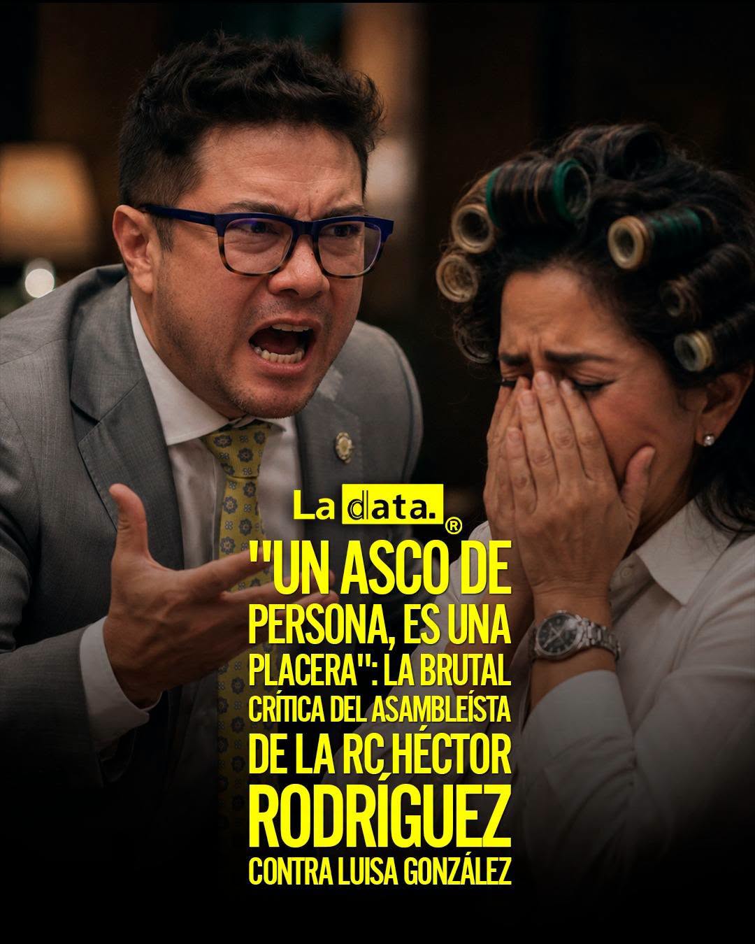 "Un asco de persona, es una placera": La brutal crítica del asambleísta de la RC Héctor Rodríguez contra Luisa González