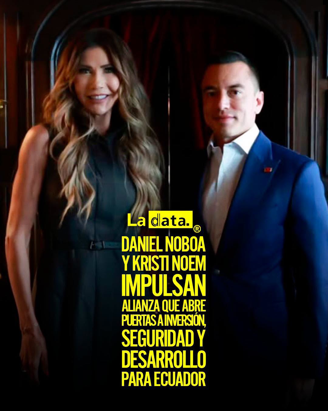 @ladataec👈 #ladata #TendenciaPolítica #DanielNoboa #KristiNoem  #EstadosUnidos