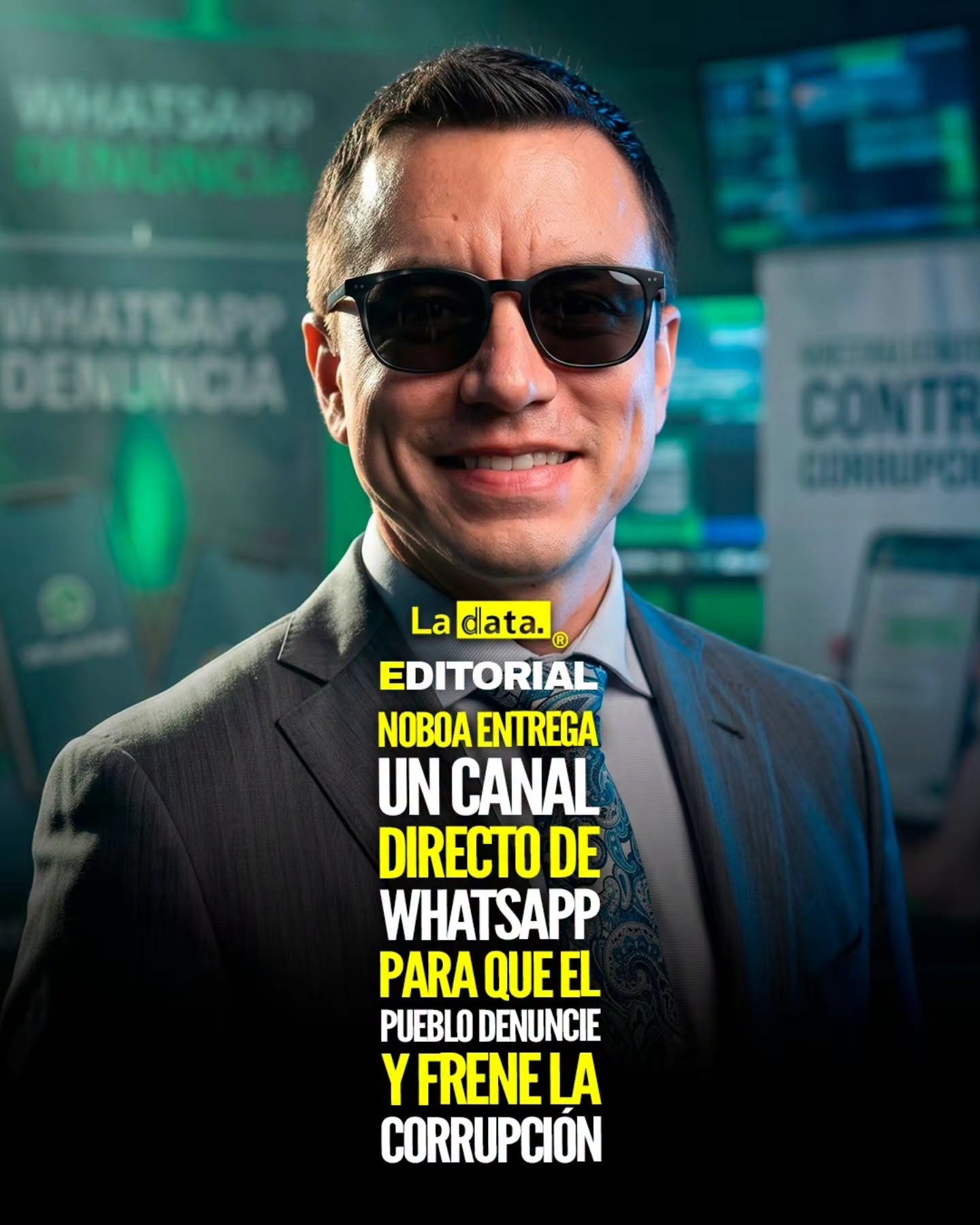 La Data ® 👈 ‎ ‎#ladata #TendenciaPolítica #DanielNoboa #Anticorrupción