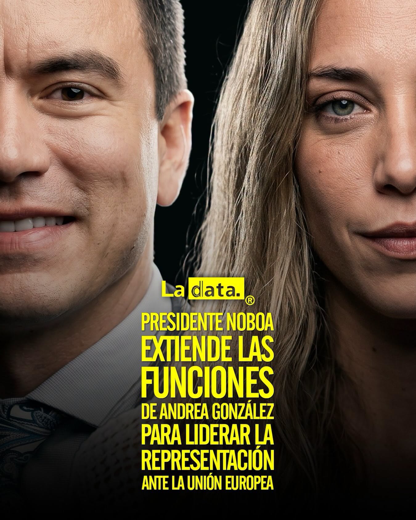 La Data ® 👈 ‎ ‎#ladata #TendenciaPolítica #DanielNoboa #AndreaGonzález