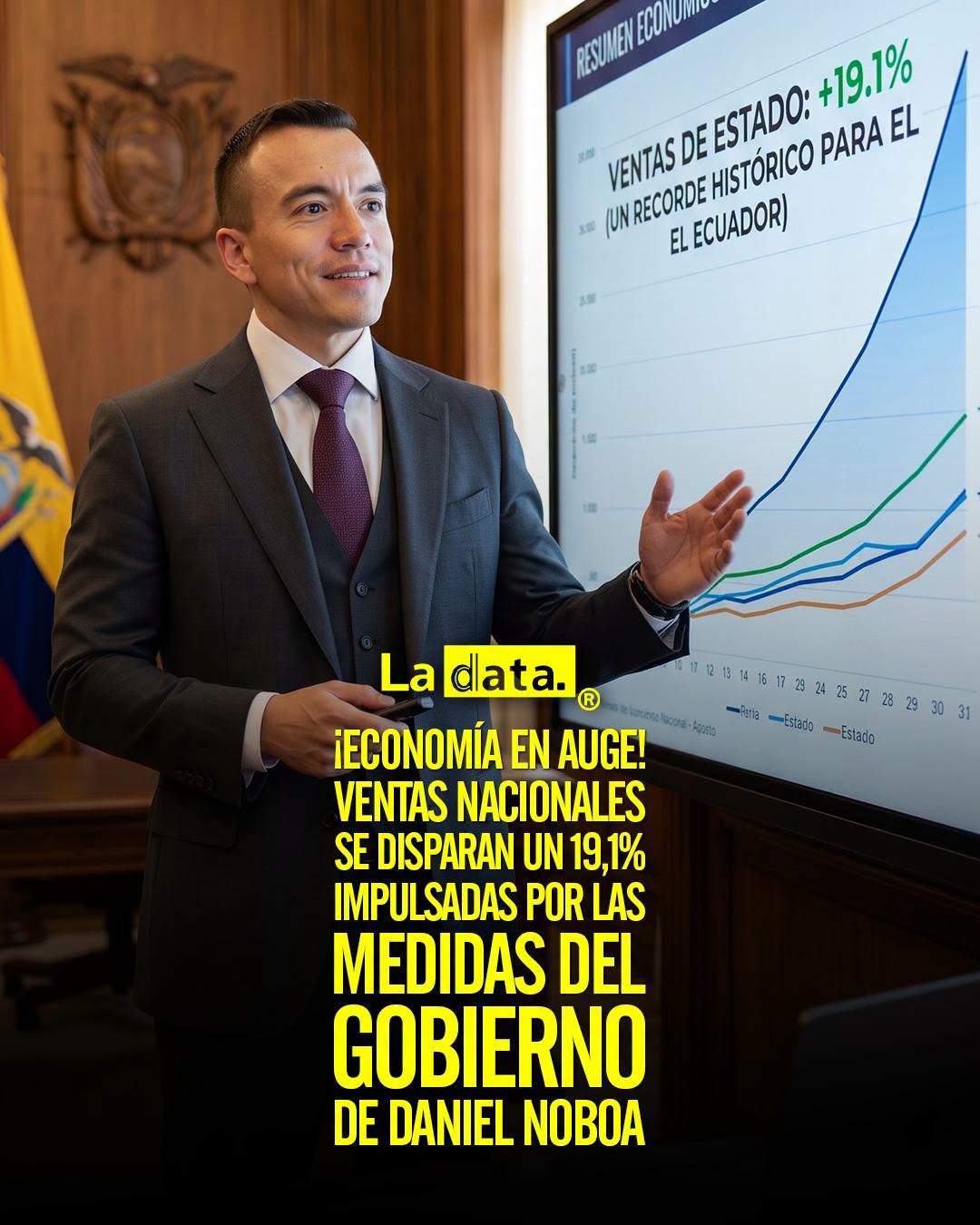 @ladataec 👈 ‎ ‎#ladata #TendenciaPolítica #SRI #DanielNoboa