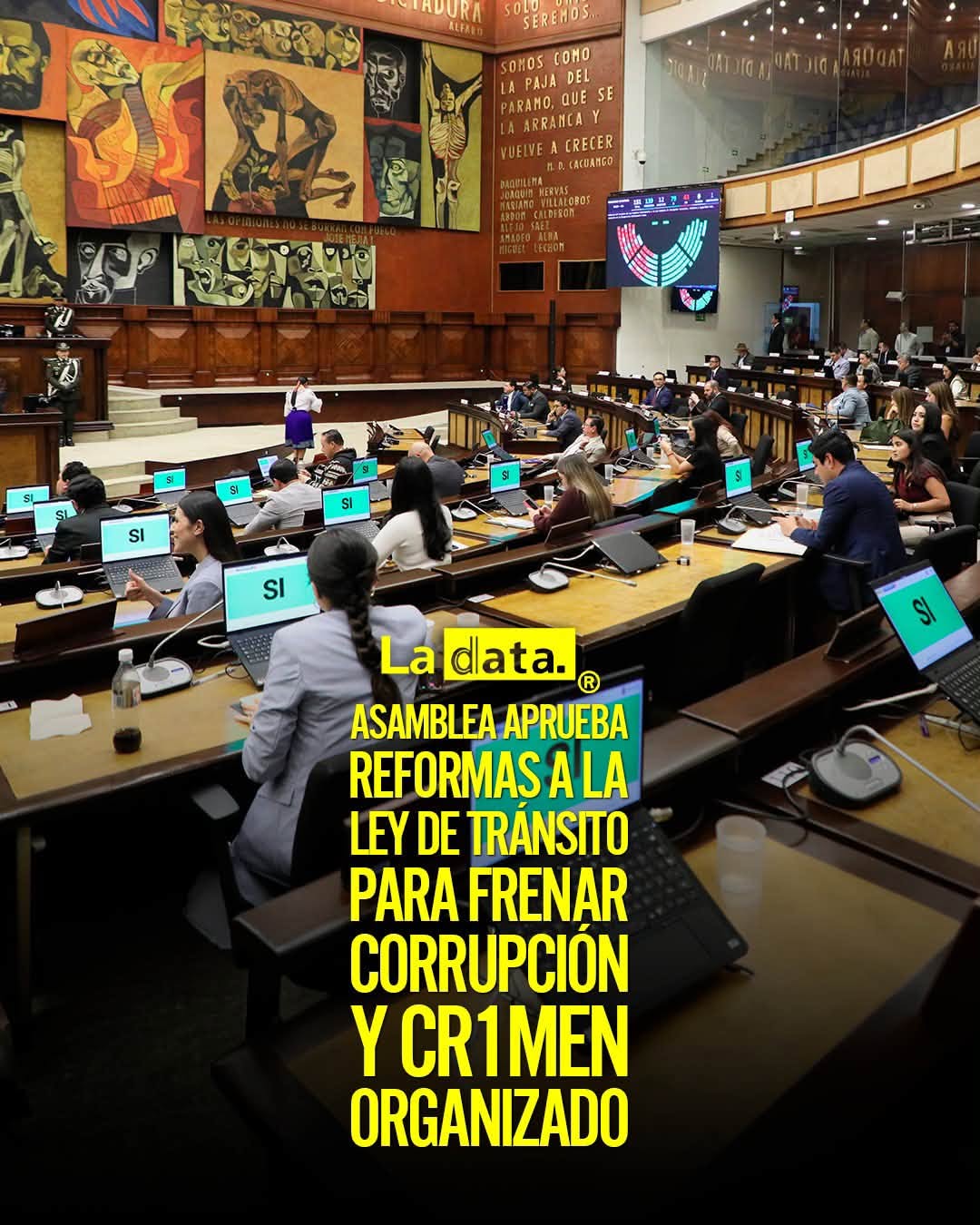 @ladataec👈 #LaData #TendenciaPolitica #ReformasTránsito #AsambleaNacional #ADN