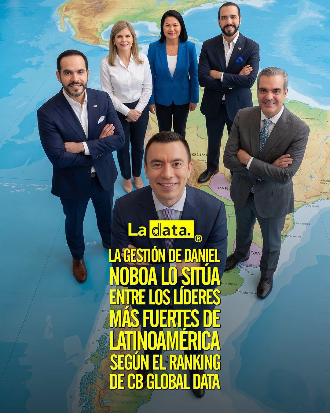 @ladataec 👈 ‎ ‎#ladata #TendenciaPolítica #DanielNoboa #Popularidad