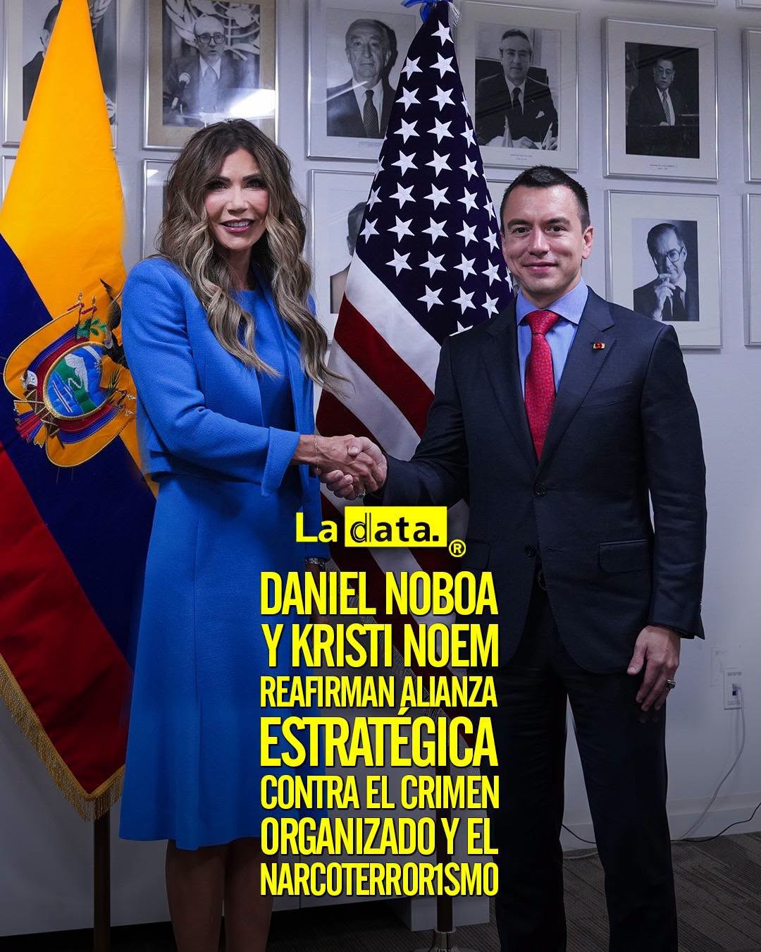 @ladataec 👈 ‎ ‎#ladata #TendenciaPolítica #DanielNoboa #KristiNoem