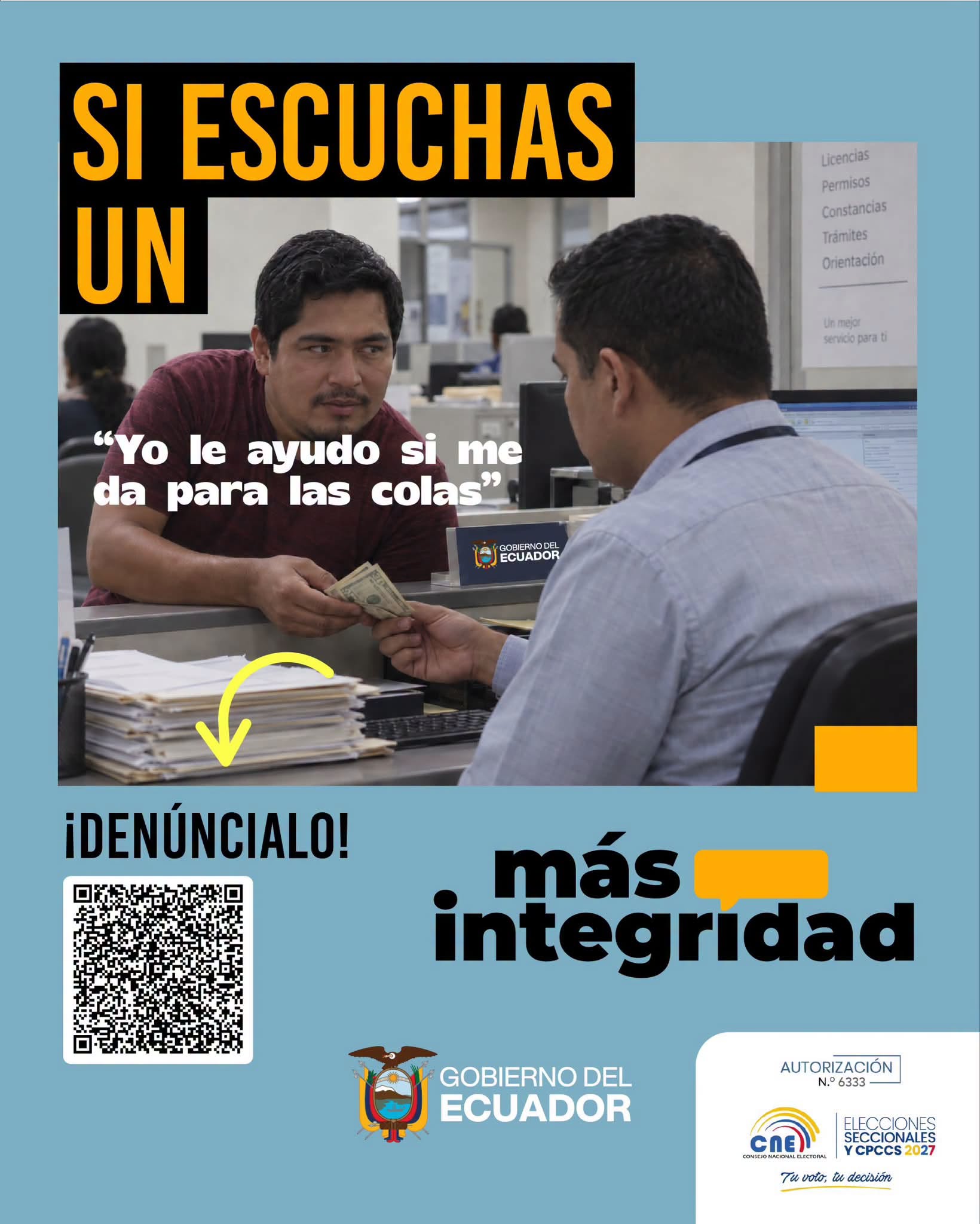 Tú puedes formar parte del cambio y combatir la corrupción. Denuncia si conoces de un posible caso de corrupción.