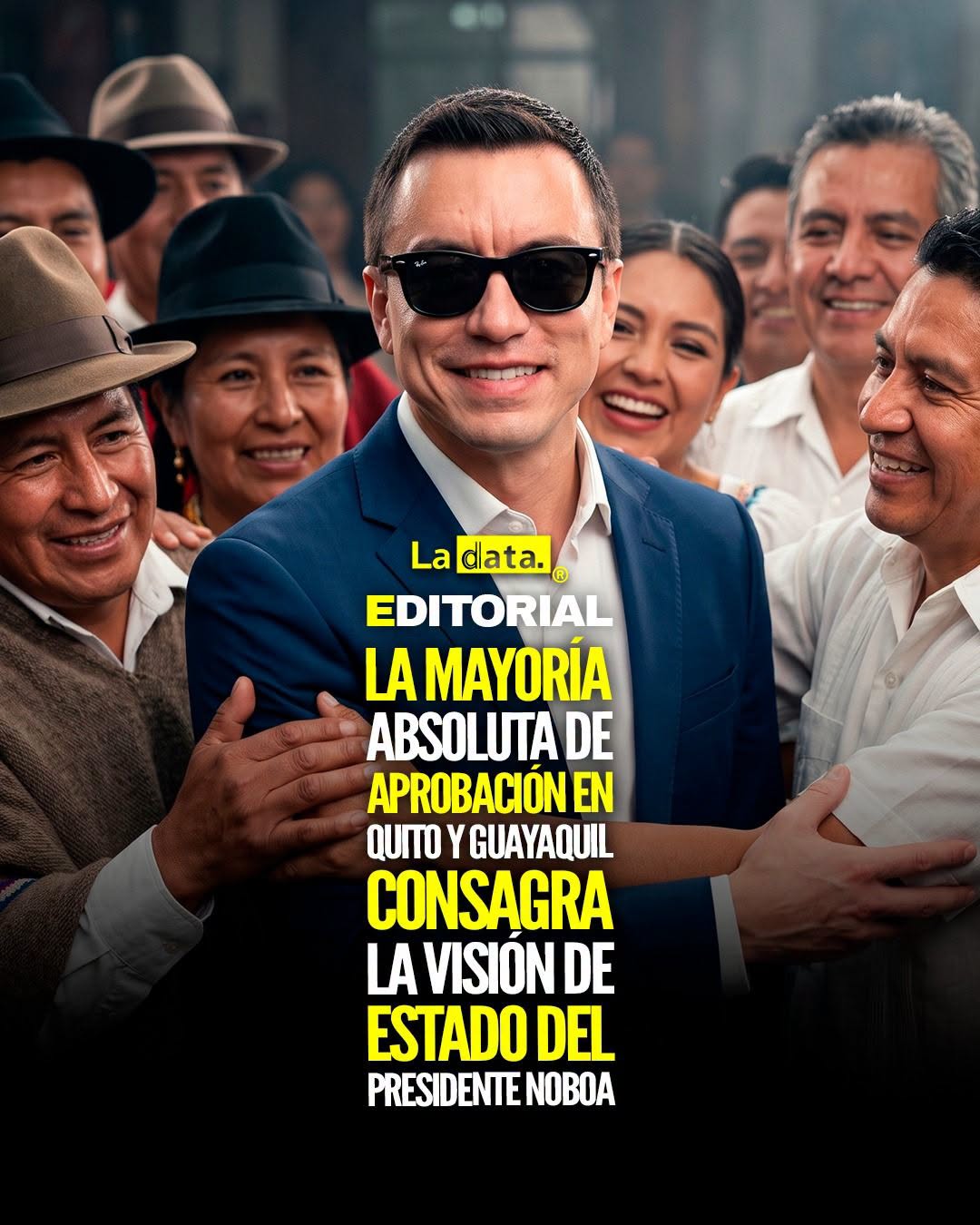 @ladataec👈 ‎ ‎#ladata #TendenciaPolítica #DanielNoboa #Aprobación