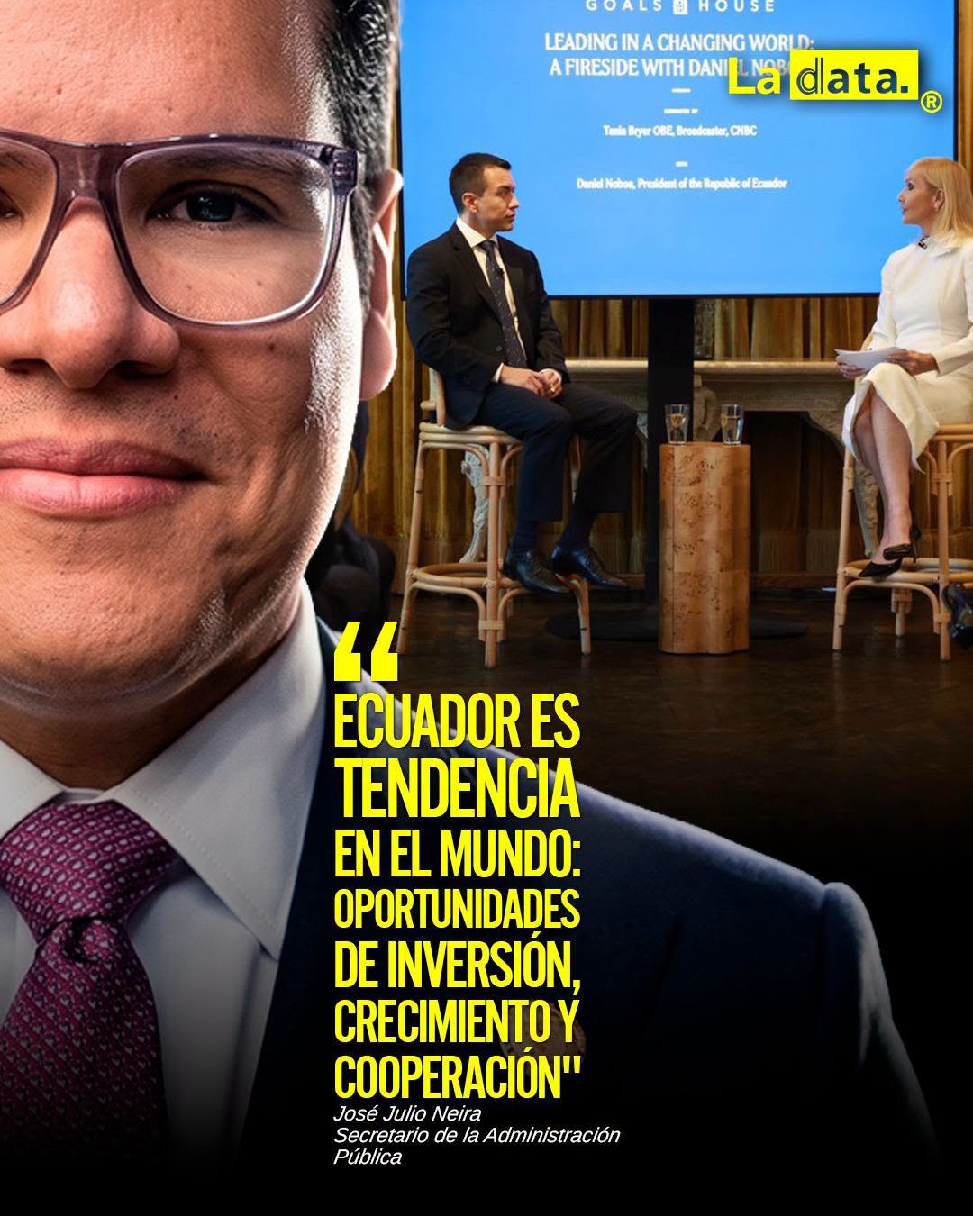 @ladataec 👈 ‎ ‎#ladata #TendenciaPolítica #JoséJulioNeira #DanielNoboa