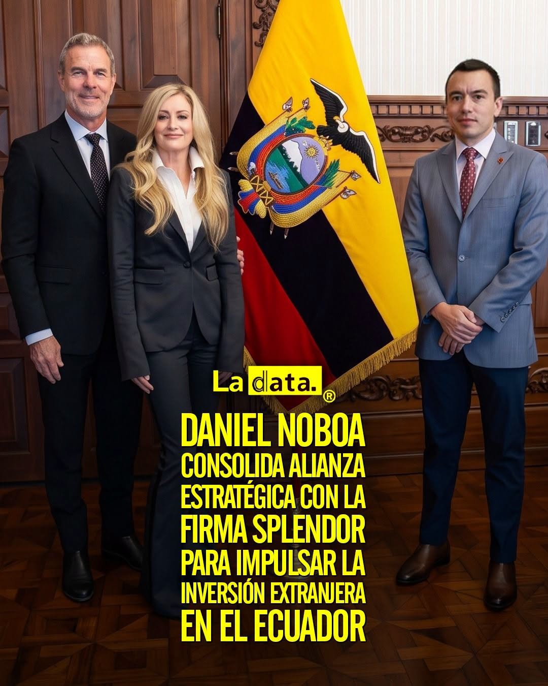 @ladataec 👈 ‎ ‎#ladata #TendenciaPolítica #DanielNoboa #Inversión
